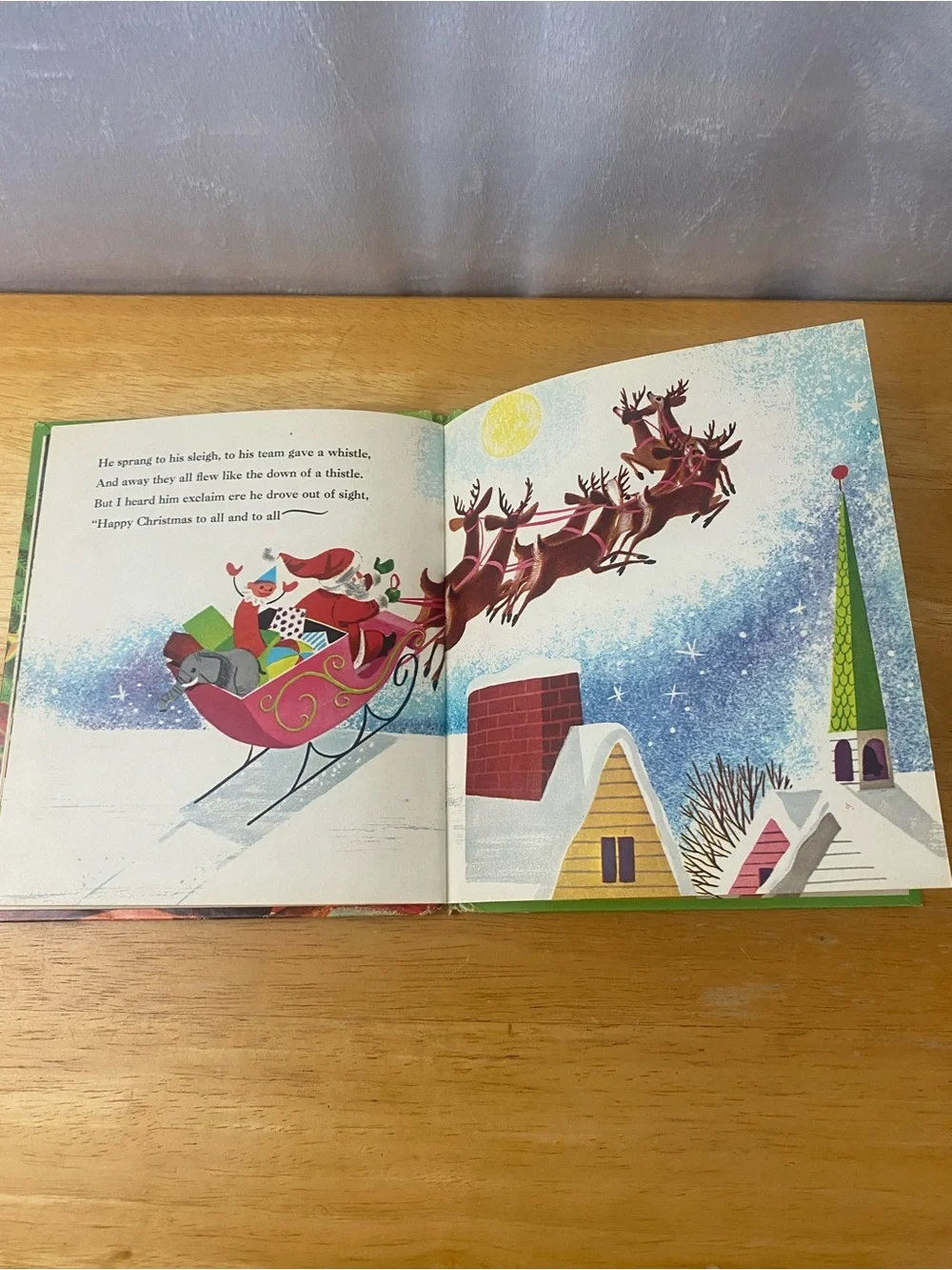Vintage 1955 The Night Before Christmas Holiday Book